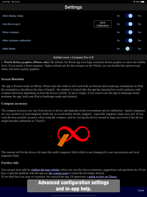 Screenshot #6 pour Bubble Level + Compass Pro