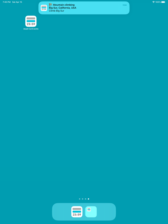 Await Cal Events iPad screenshot 9 - Productivity app