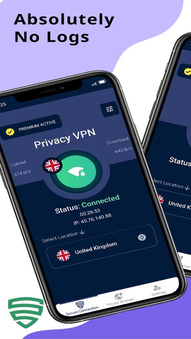 Privacy VPN - No Log Proxy Screenshot