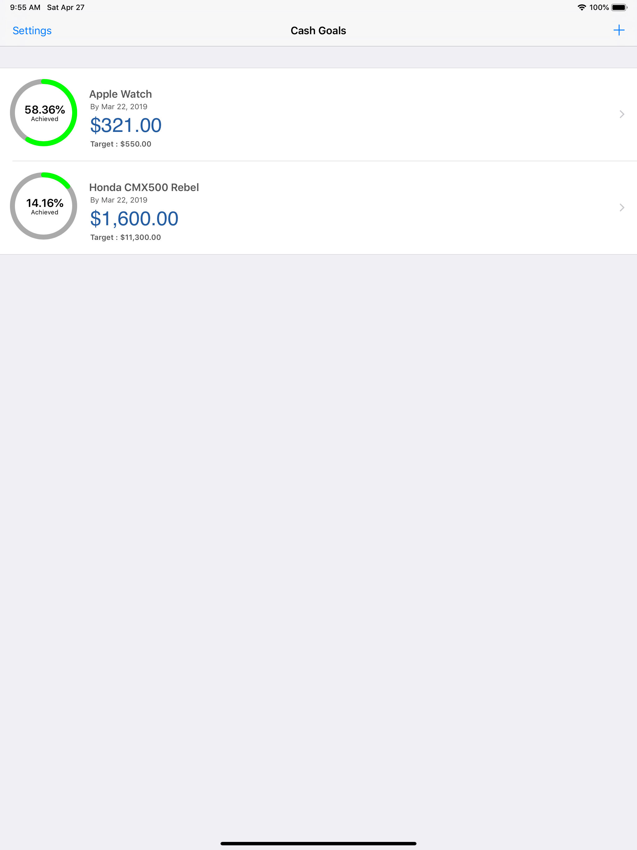 Cash Goals Lite