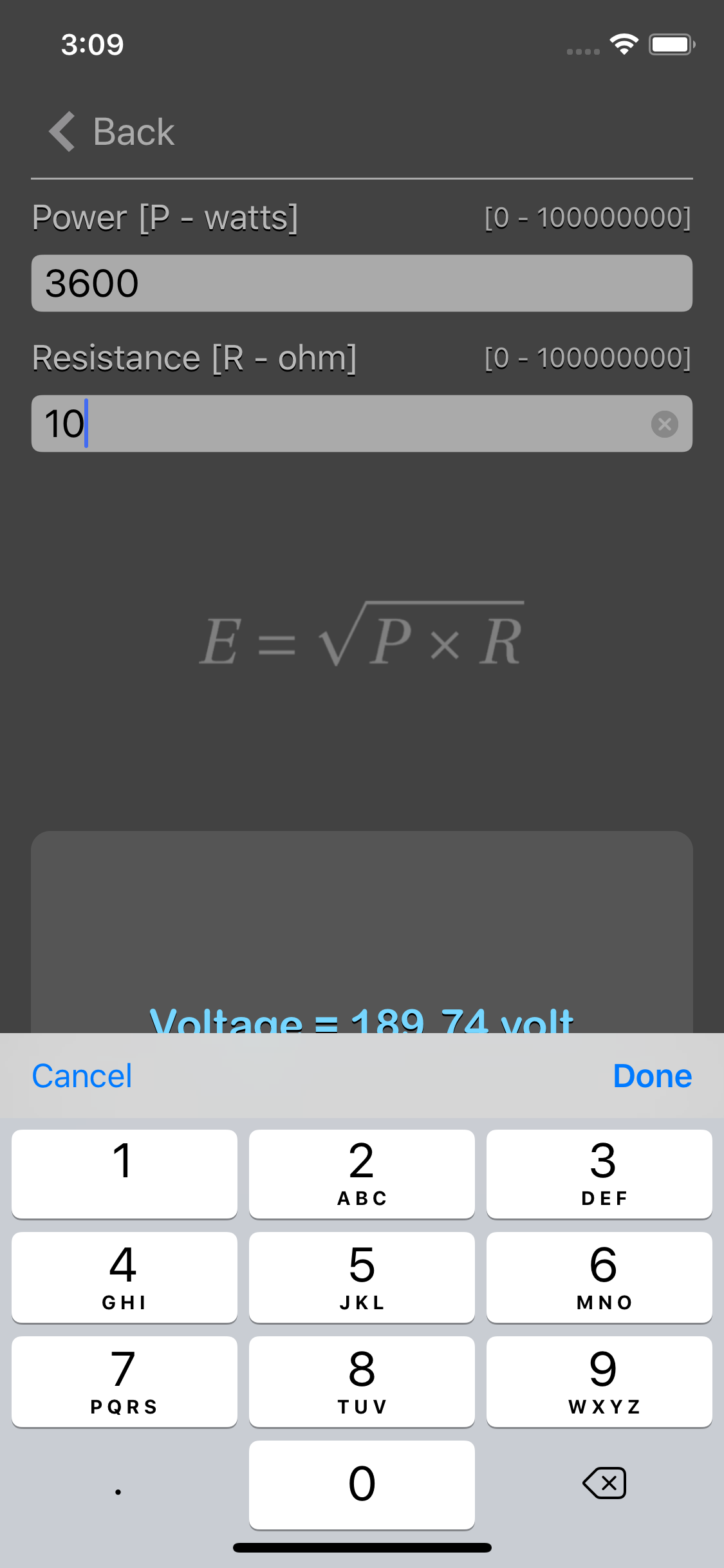 Ohm Law Calculator screenshot 5