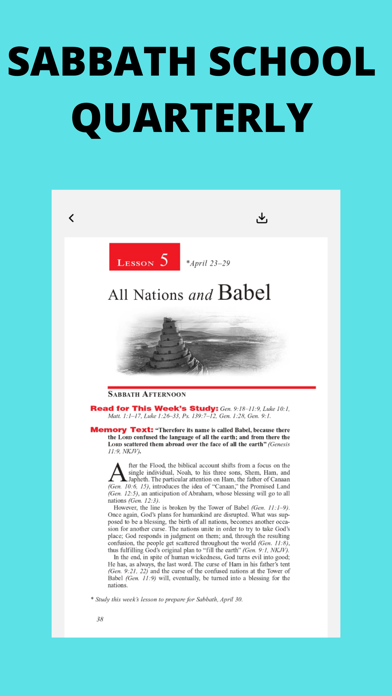 Sabbath School Quarterly Screenshot