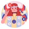 hippie prosperity icon