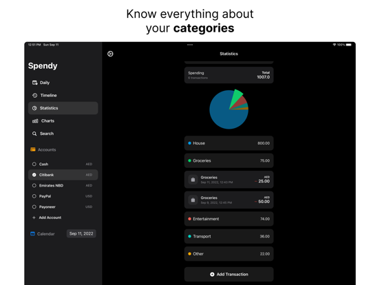 Spendy - Spendings reimagined iPad app afbeelding 6