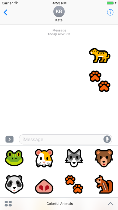 Screenshot #2 pour Colorful Animal Stickers