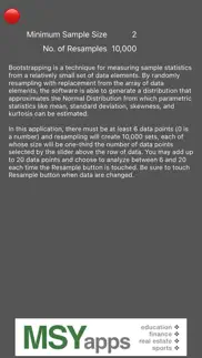 quick bootstrap statistics iphone screenshot 2