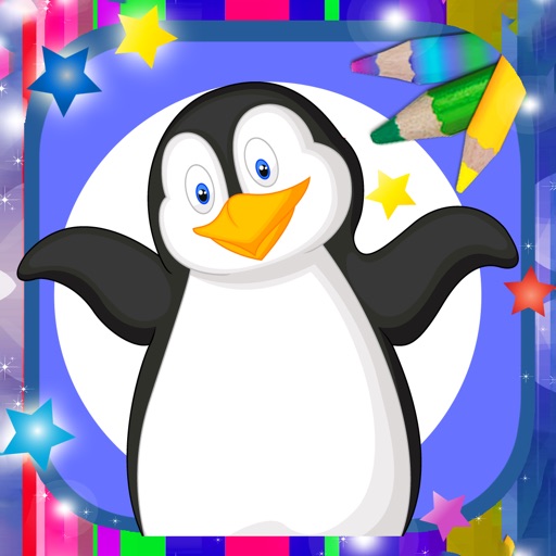 Paint magic penguins – coloring penguins and paint icon