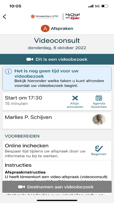 Mijn Dossier Amsterdam UMC Screenshot