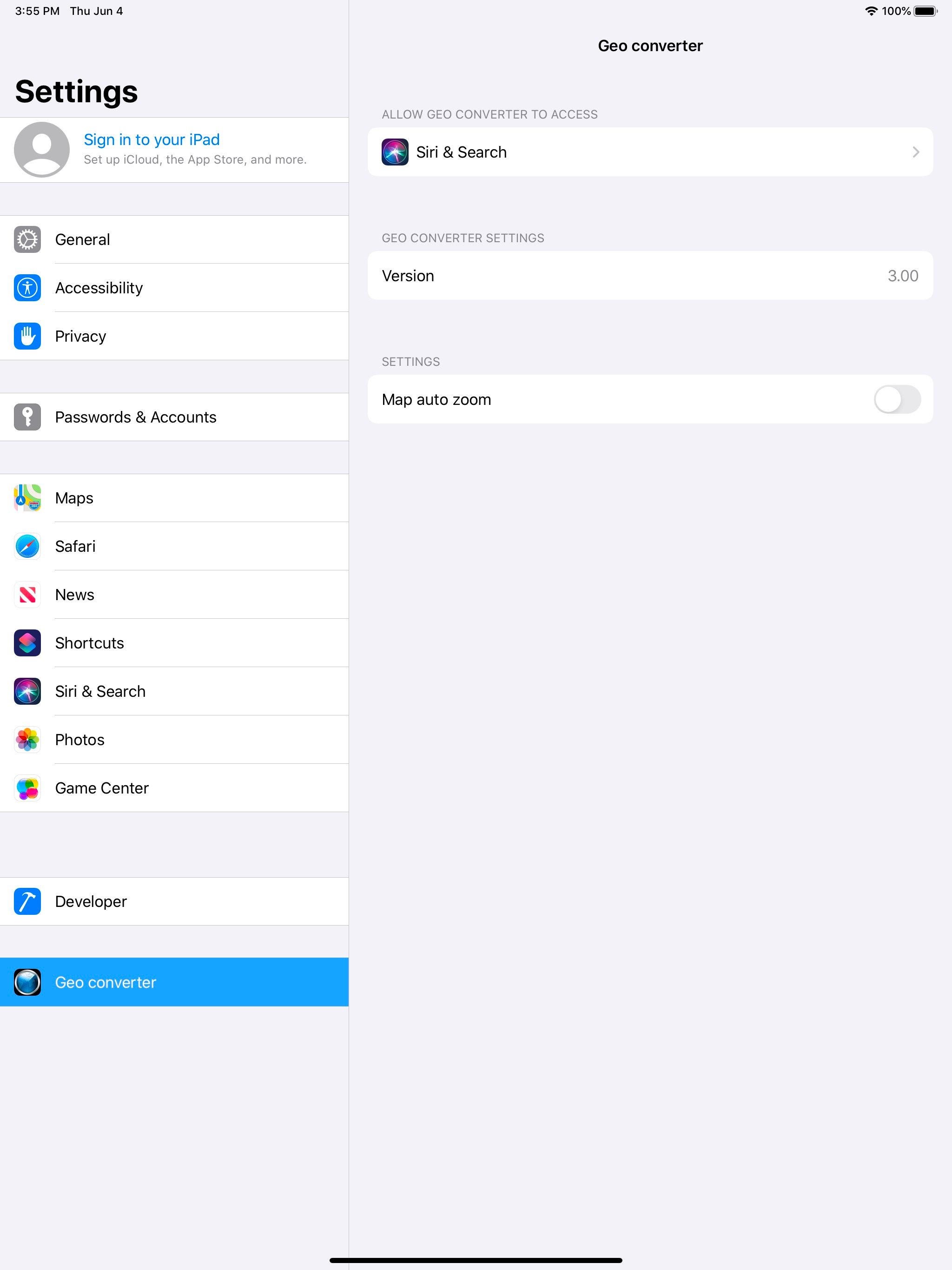 Geo converter -- location