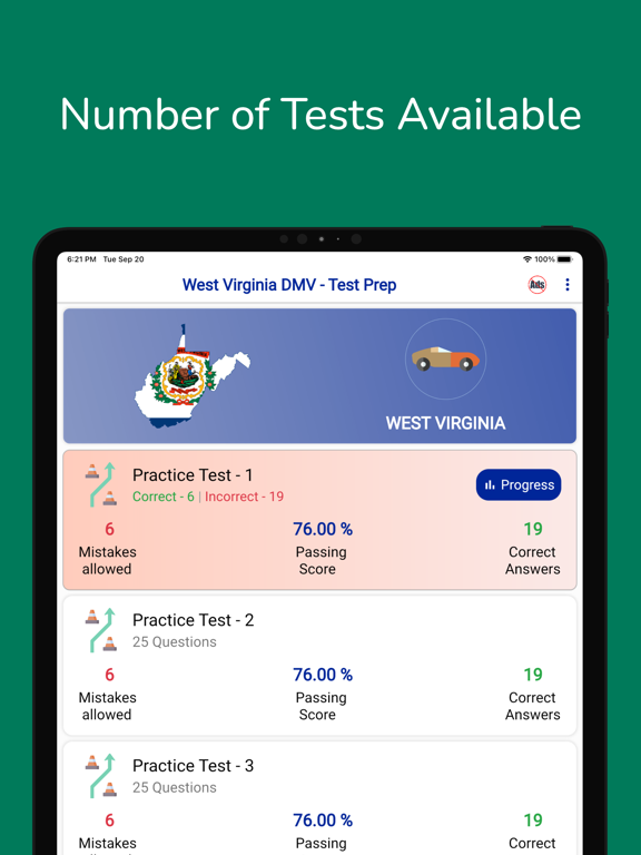 West Virginia DMV: Permit Test screenshot 3