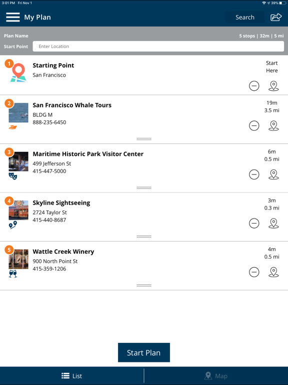 Fisherman's Wharf Trip Planner iPad screenshot 8 - Travel app