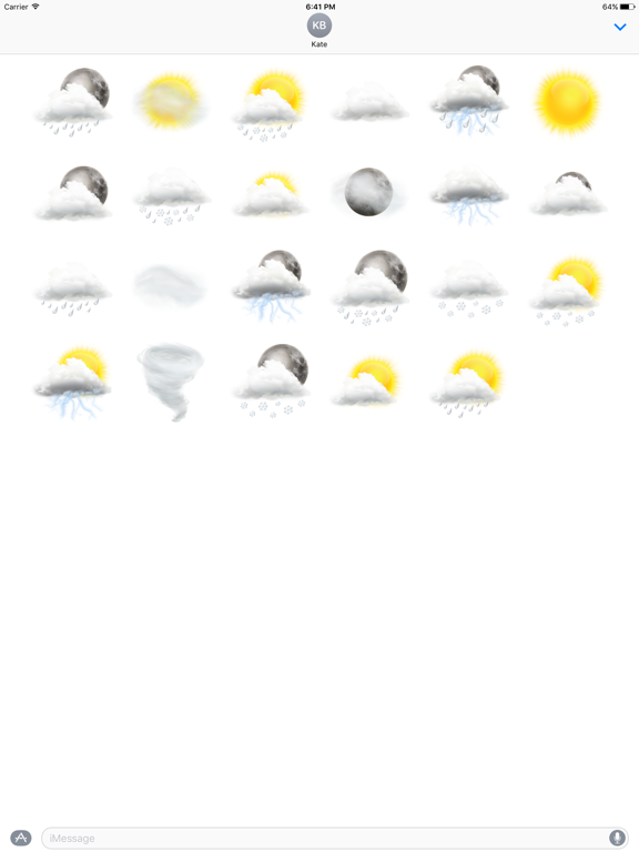 Screenshot #5 pour Weather stickers Pack