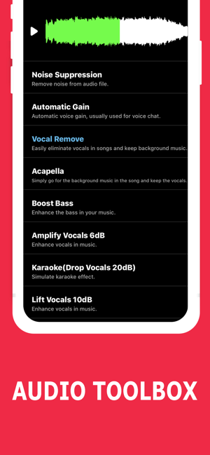 ‎Éditeur d'Audio Tool Capture d'écran