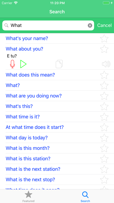 Learn Italian Quick Phrases Screenshot