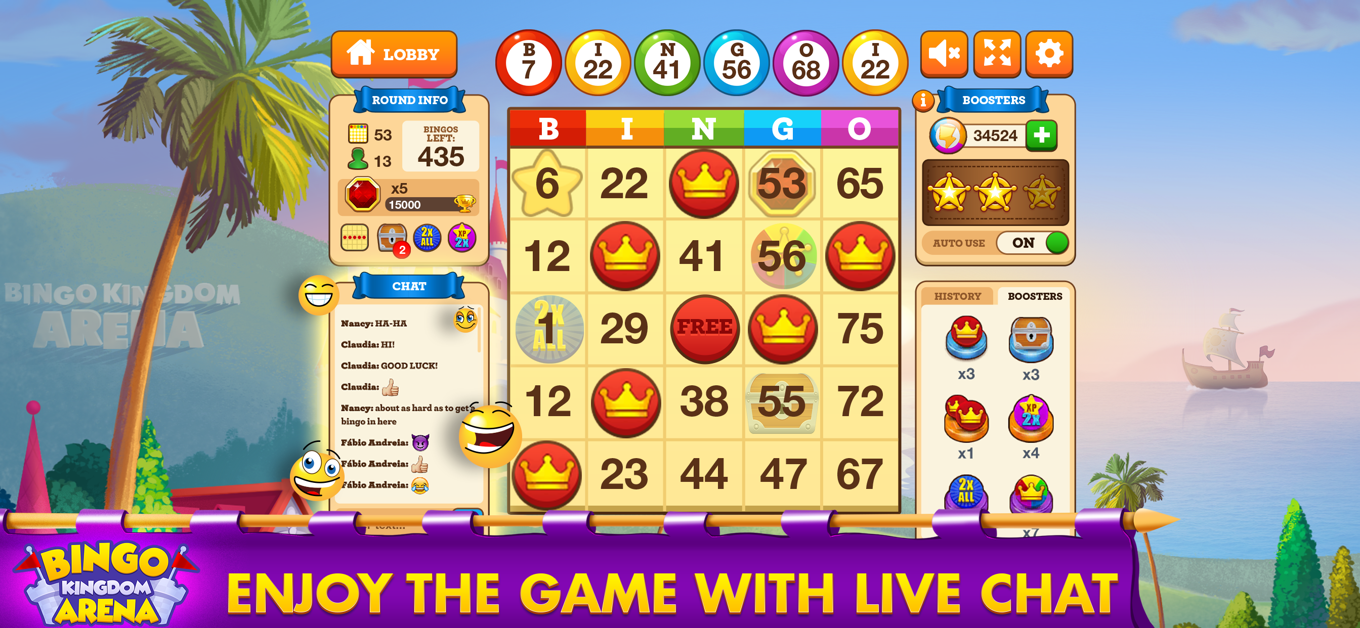 Bingo Kingdom Arena Bingo Game