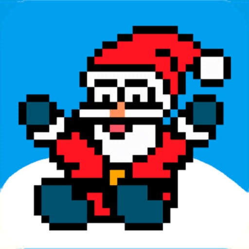 Pixel Santa Christmas Gift
