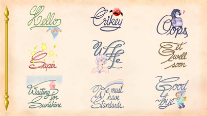 Cursive Script Stickers screenshot