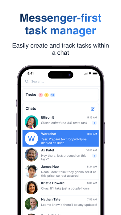 Workchat: Messages & Tasks Screenshot