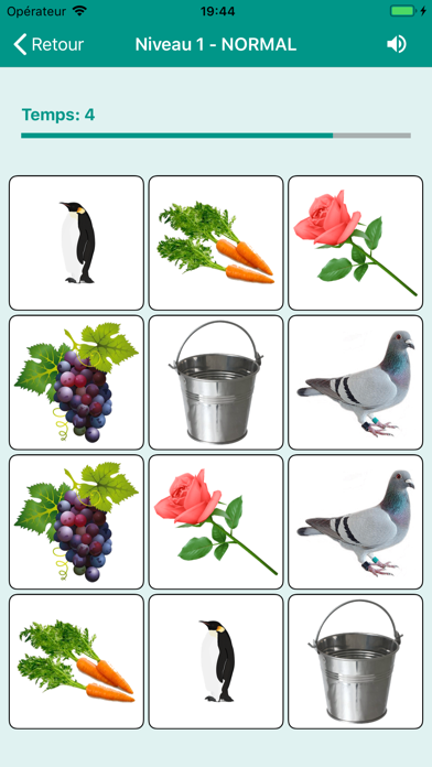Screenshot #1 pour Jeux de mémoire. Picture Match