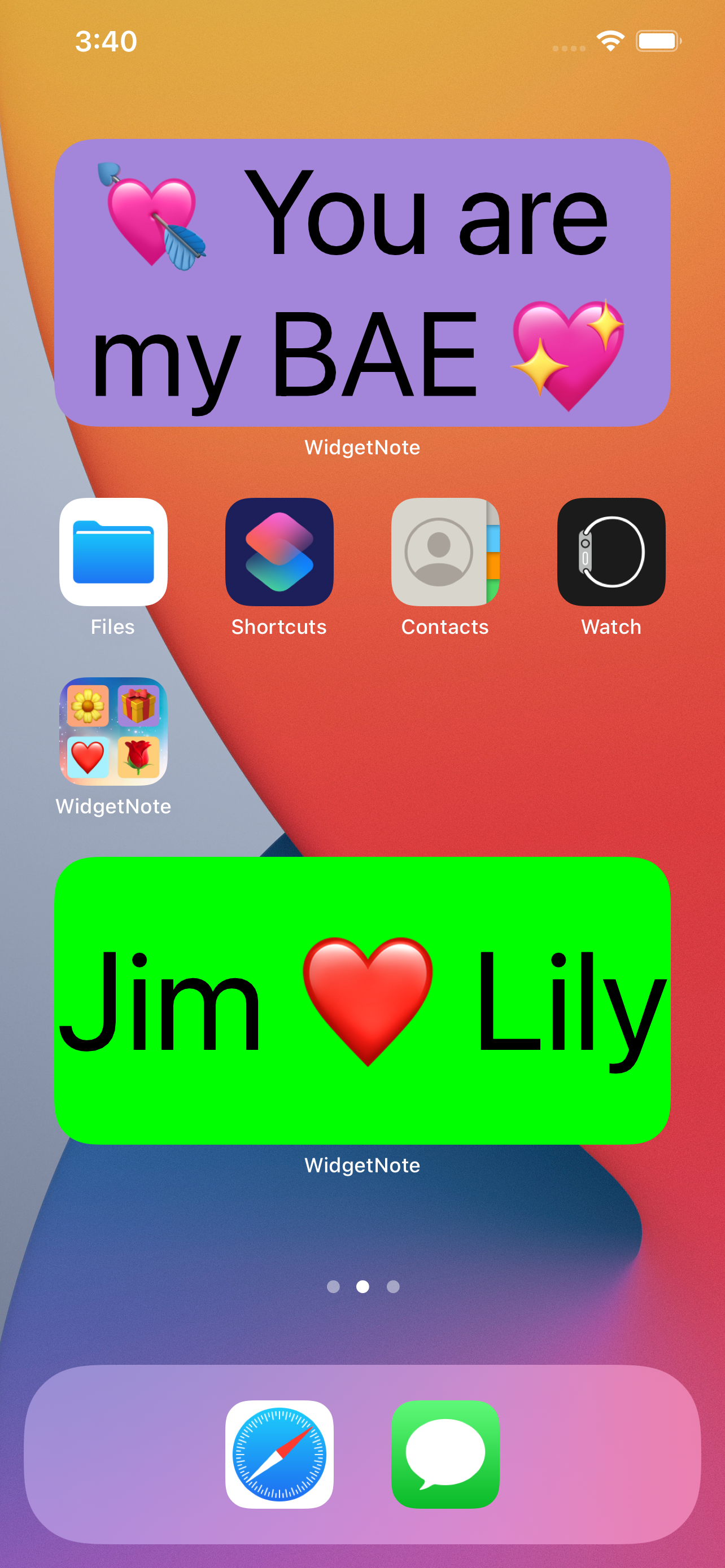Big Font Note 4 Widget & Watch