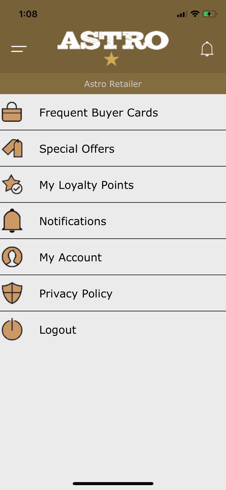 Astro Loyalty Consumer App iphone screenshot 2
