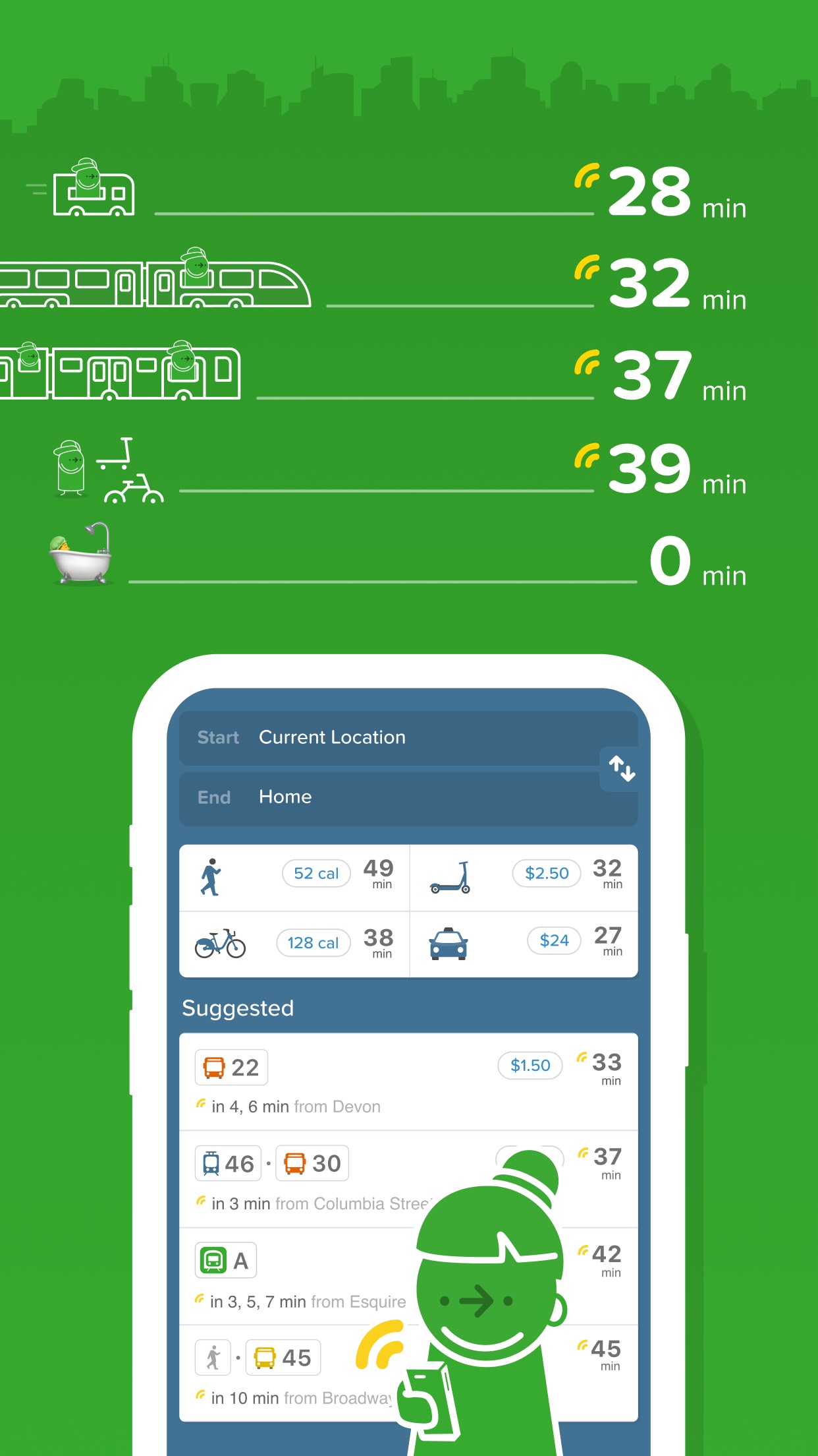 Screenshot do app Citymapper