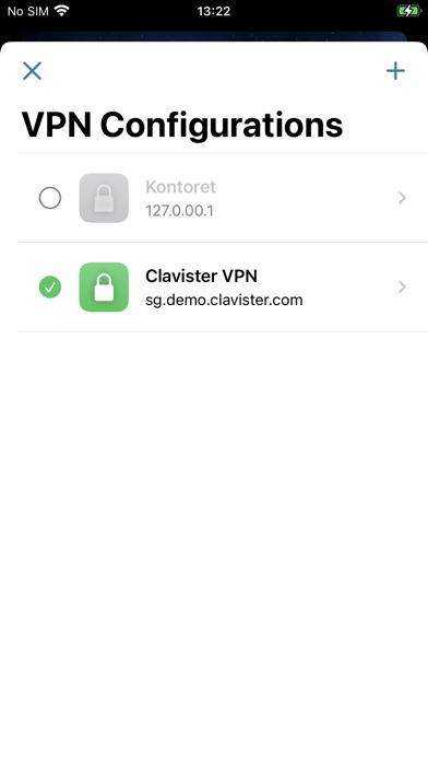 Clavister OneConnect Screenshot