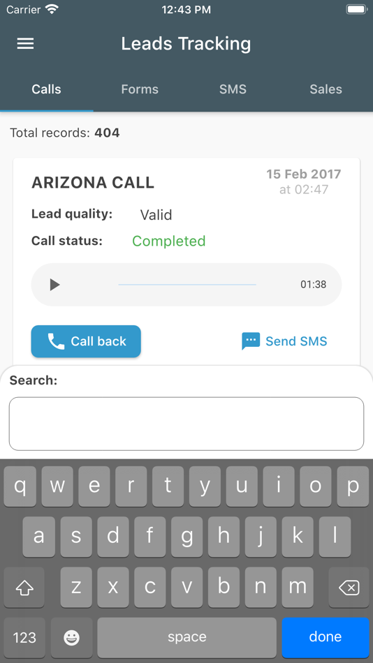 #3. CRM Mobile by SeoSamba (iOS) By: SEO SAMBA CORP.