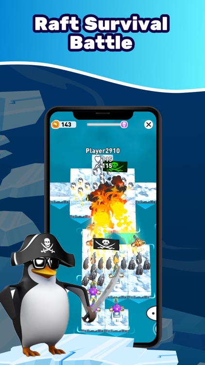 Penguin Raft War Survival Idle