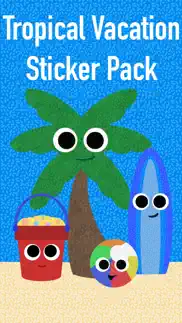 tropical vacation sticker pack iphone screenshot 1
