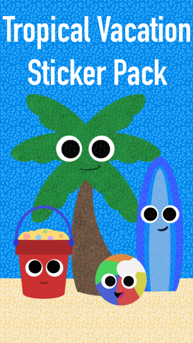 Tropical Vacation Sticker Pack Screenshot