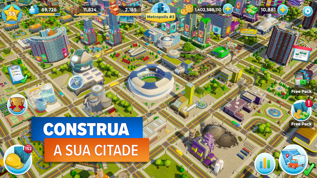 Citytopia® Build Your Own City iOS Mod IPA screenshot 1 - iOS game interface
