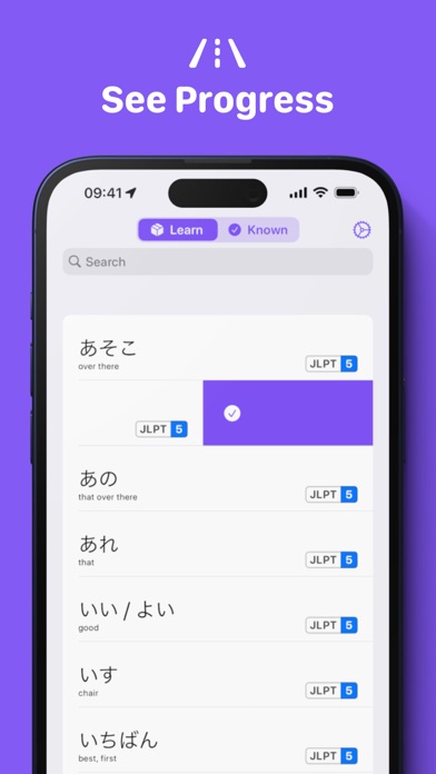 JLPT Words: Vocabulary Screenshot