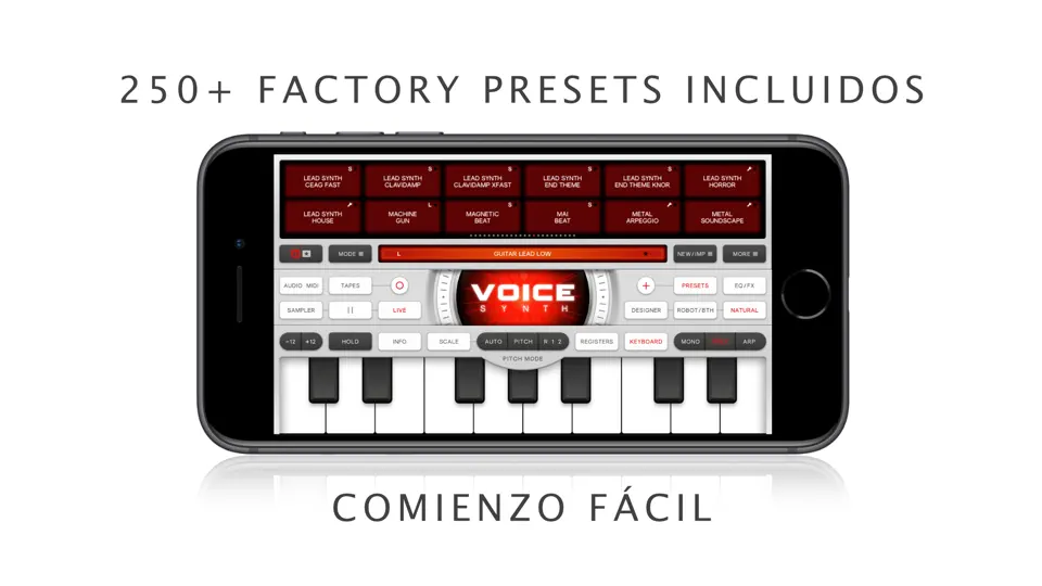 Captura de pantalla de Voice Synth en iPhone 10
