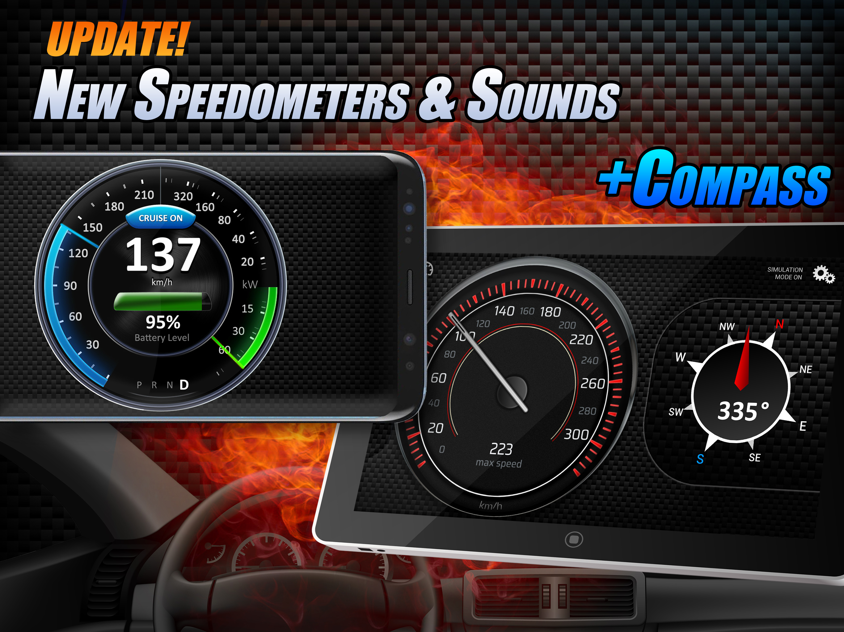 Speedometers & Sounds of Cars