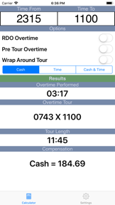 Overtime Calculator 2.0 screenshot