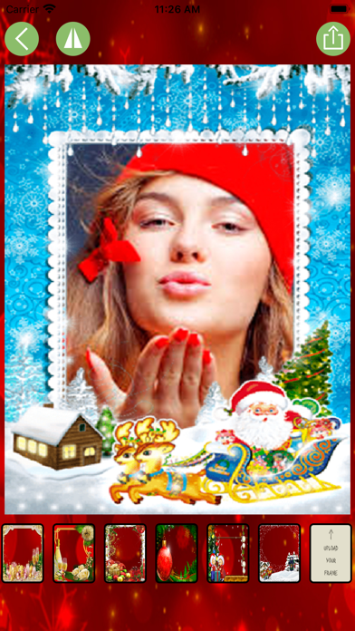 Christmas photo frame vertical Screenshot