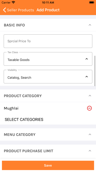 Vendor Hyperlocal Food Deliver Screenshot