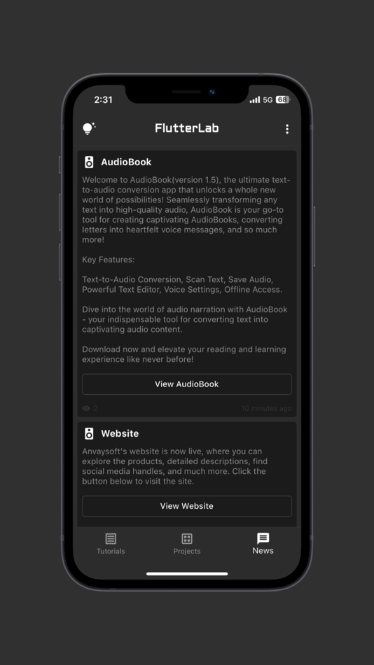#8. FlutterLab (iOS) Ved: Hrishi Suthar