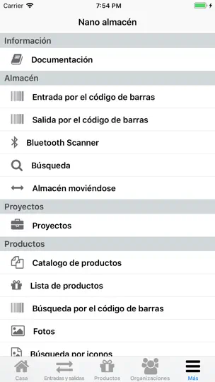 Captura de pantalla de Nano Almacen en iPhone 5