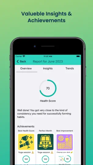Screenshot von Habitabi - Habit Tracking auf dem iPhone 7