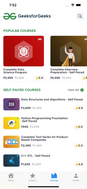 GeeksforGeeks - Learn Coding on the App Store