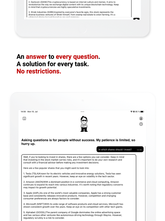 JAMES AI Chat Images Charts