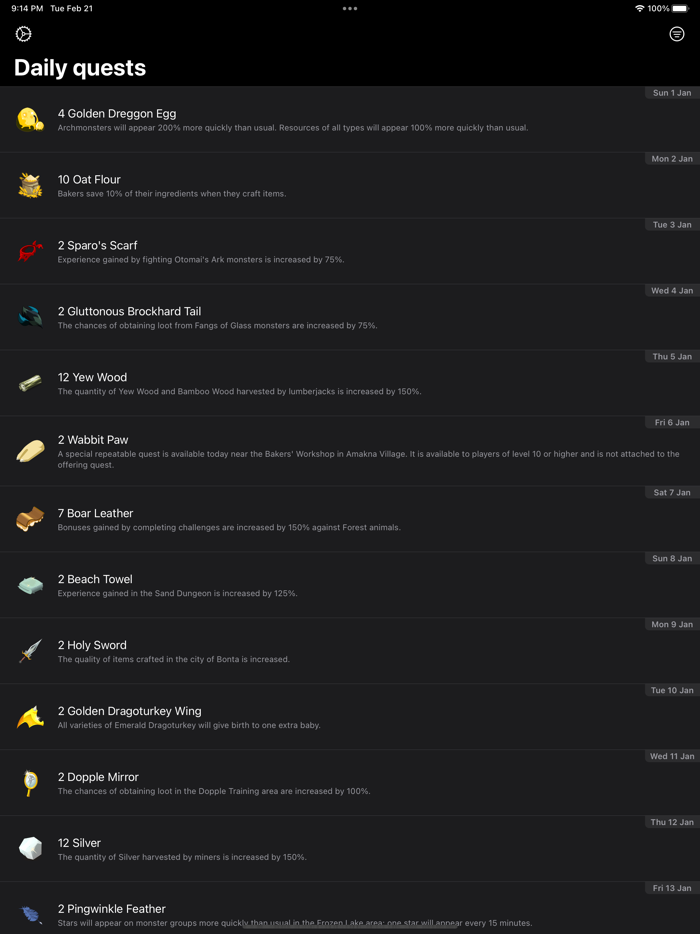 Almanax - Dofus Touch