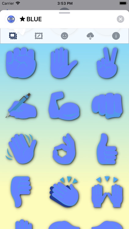 BLUE Emoji • Stickers screenshot-8