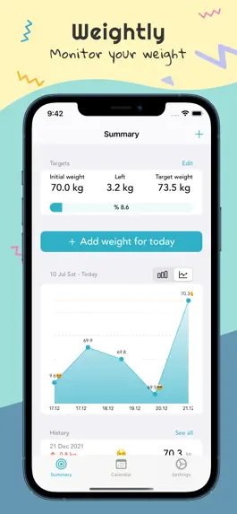 Game screenshot Daily Weight Tracker & Diary mod apk