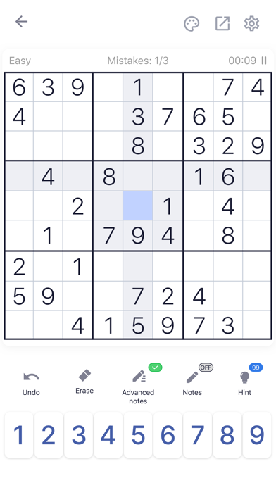 Sudoku Puzzle - Brain Games Screenshot