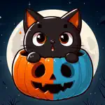 Halloween Black Cats Stickers App Cancel