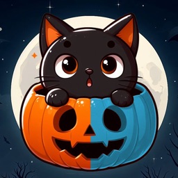 Halloween Black Cats Stickers