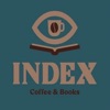 Index coffee and books icon